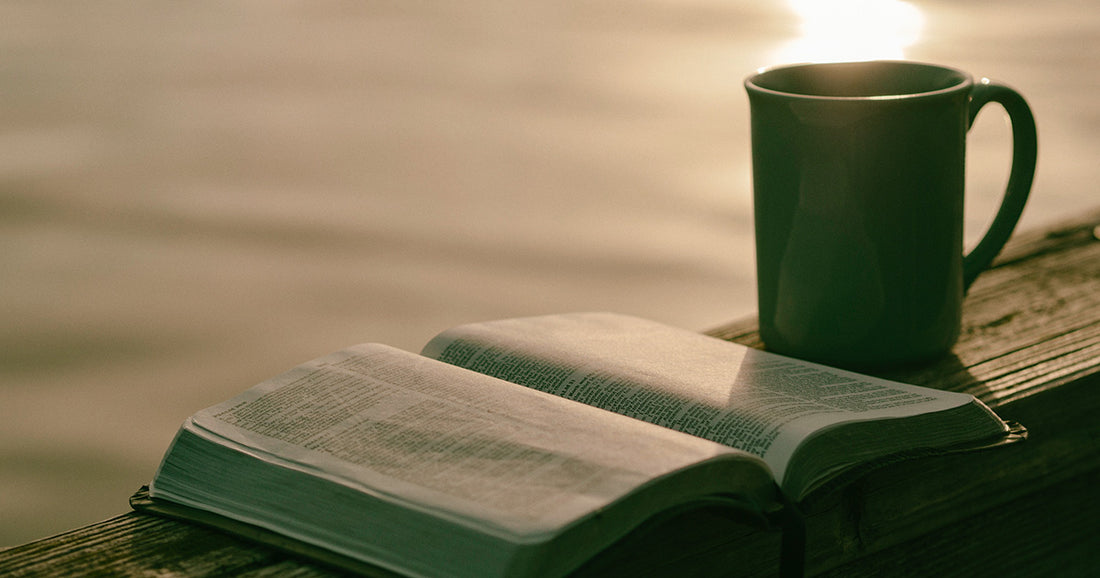 bible and coffee to start the day