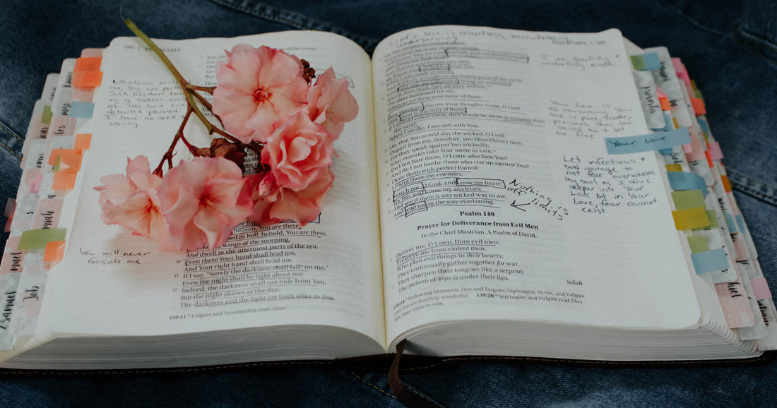 bible with flowers