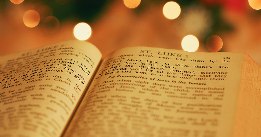 bible open to the Gospel of Luke