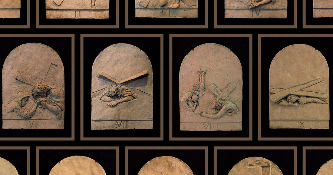 stations of the cross: six, seven, eight, and nine
