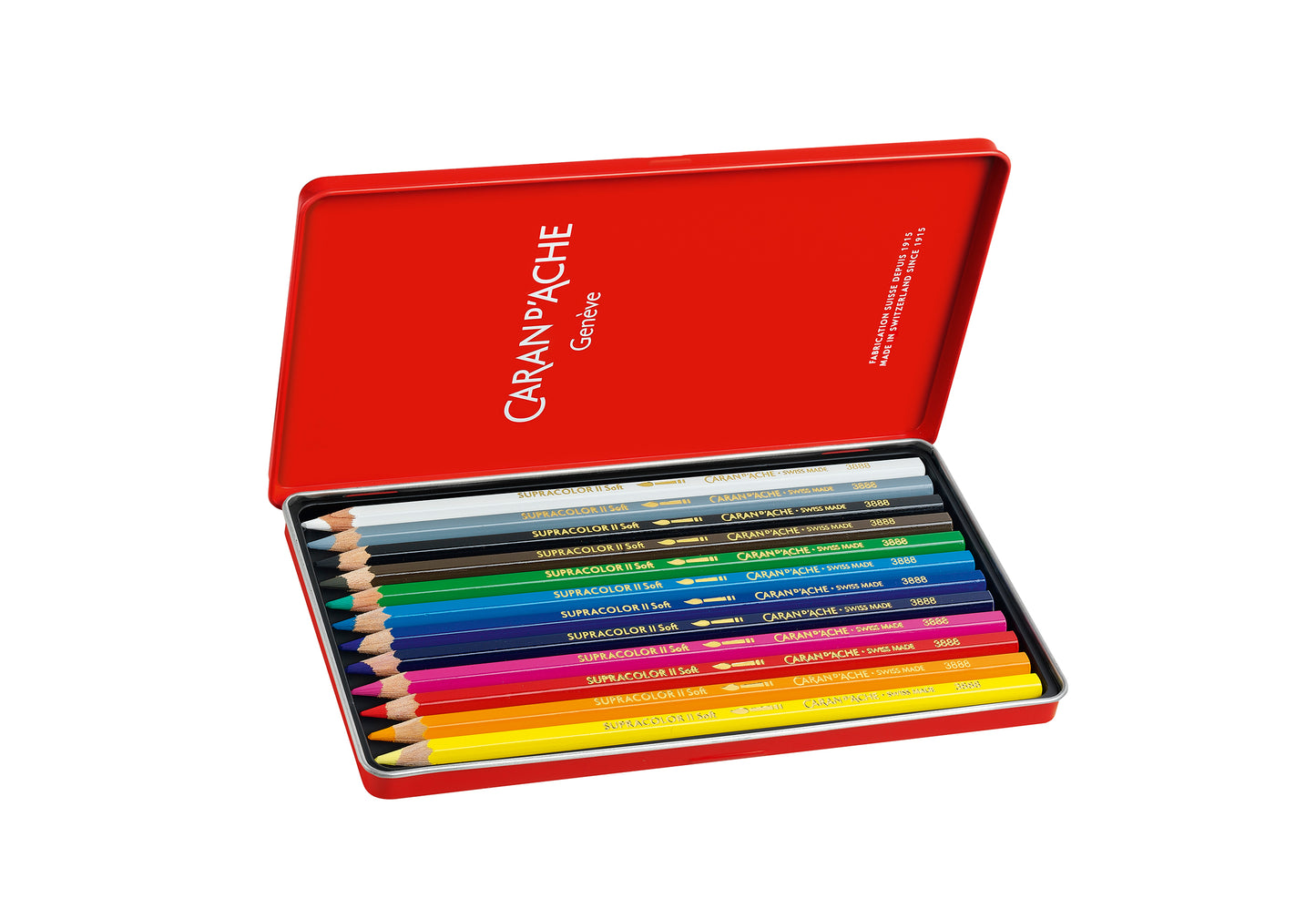 Caran D'ache Box of 12 SUPRACOLOR™ Aquarelle Colored Pencils