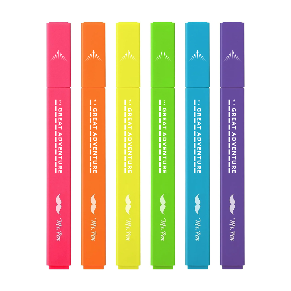 The Great Adventure Chisel Tip Bible Highlighters (6 pcs Pack)