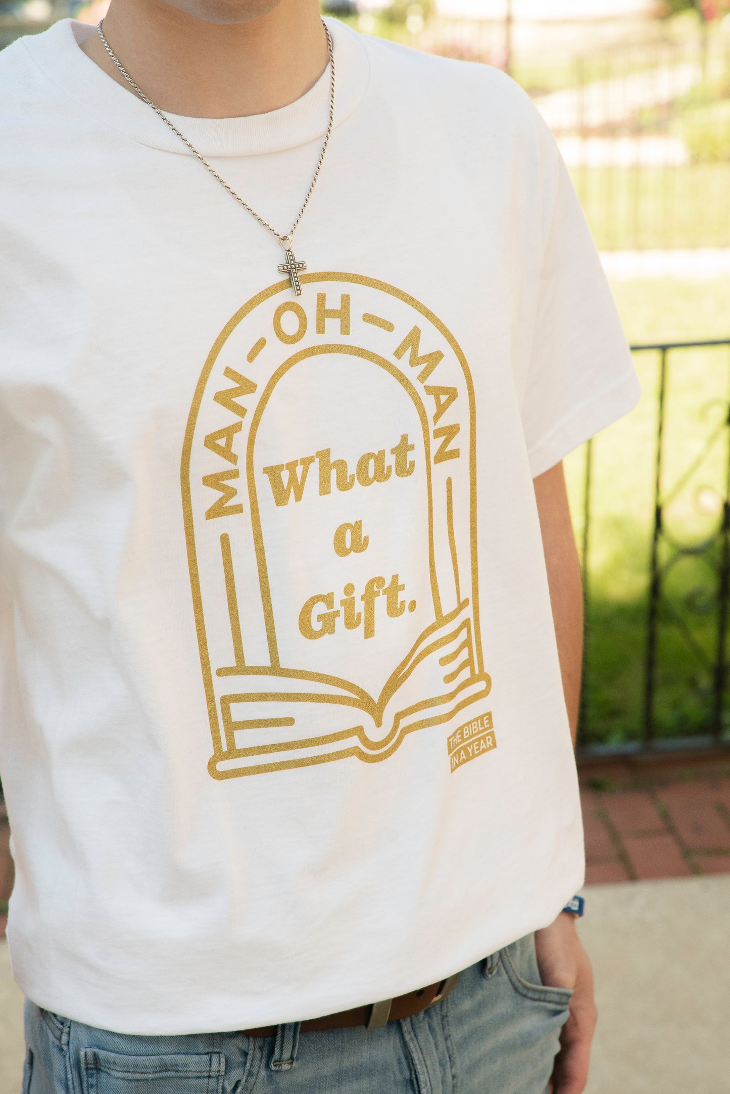 "Man Oh Man" / Bible in a Year Crew T-Shirt
