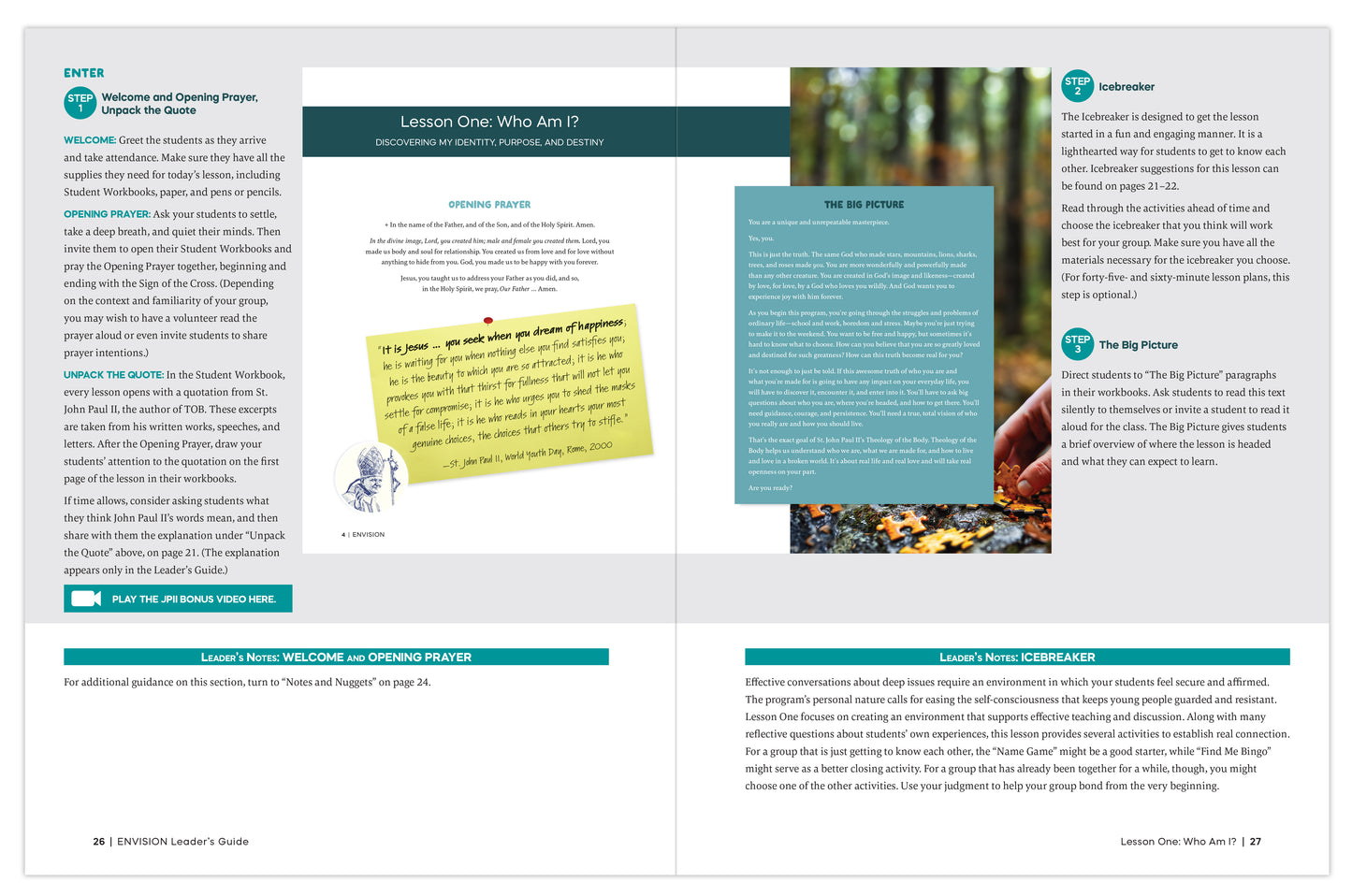 Envision: Theology of the Body for Middle School, Starter Pack (Includes Online Leader's Access) Bundle