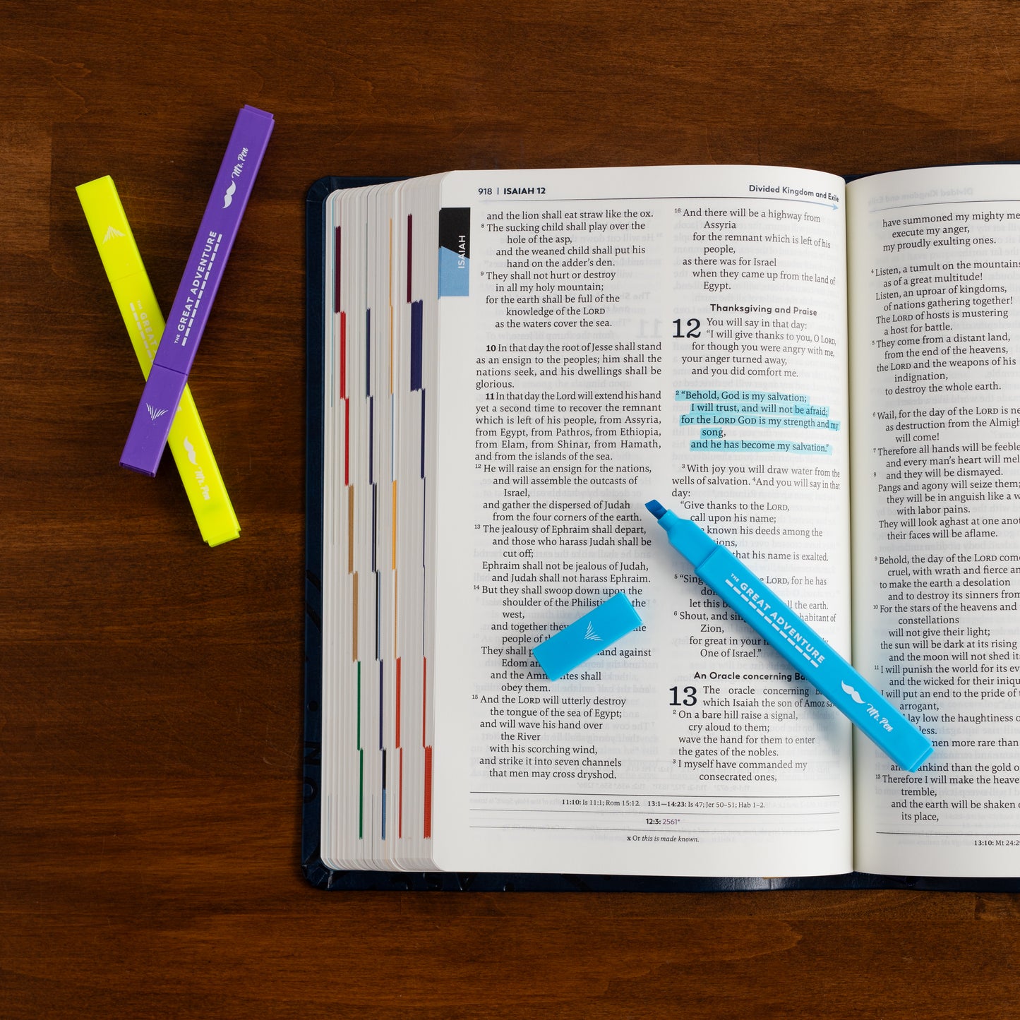 The Great Adventure Chisel Tip Bible Highlighters (6 pcs Pack)