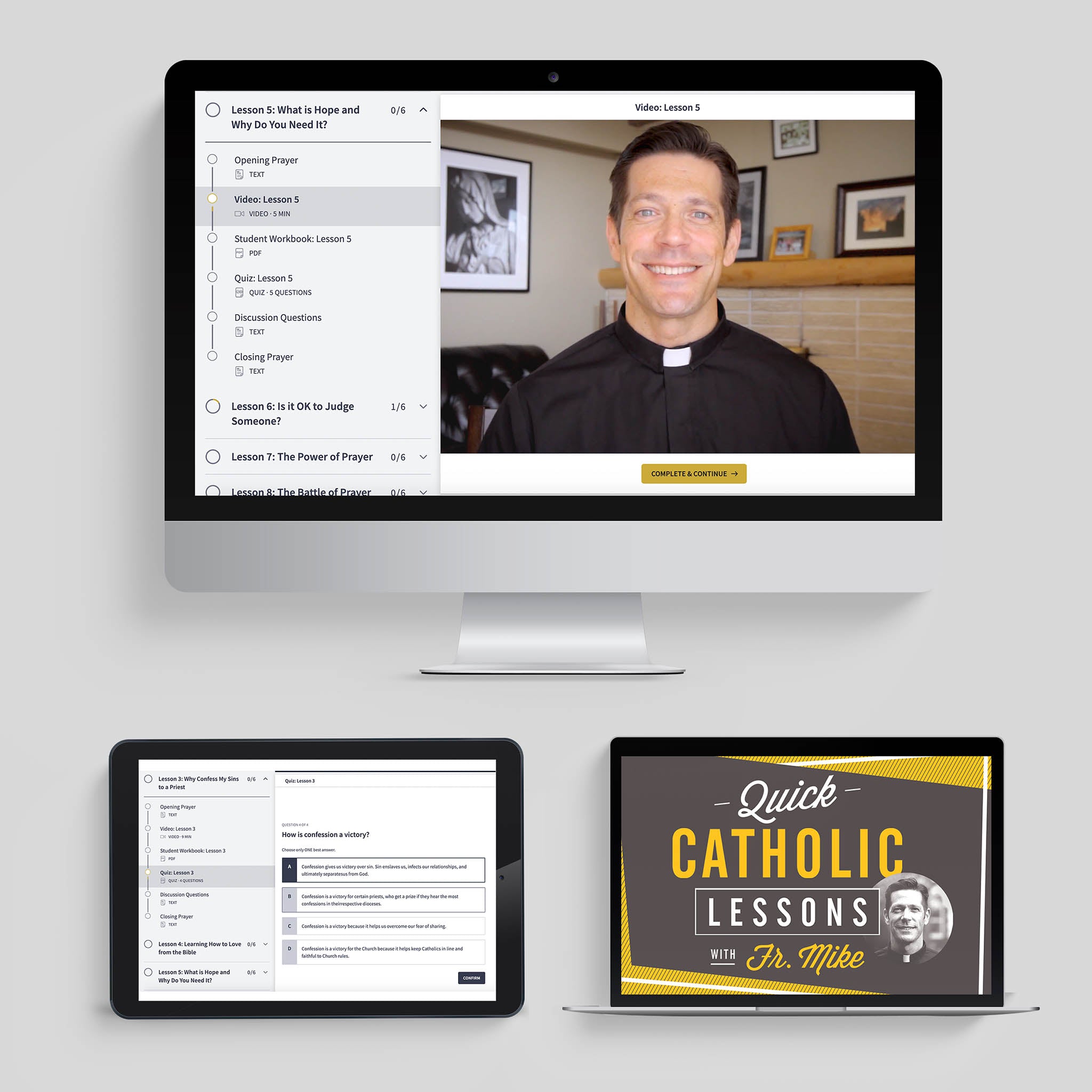 Quick Catholic Lessons with Fr. Mike: Vol. 1, Online Course Quick Catholic Lessons with Fr. Mike: Vol. 1, Online Course