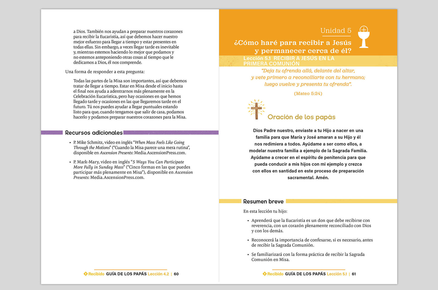 Received: Your Journey to First Communion Parent's Guide