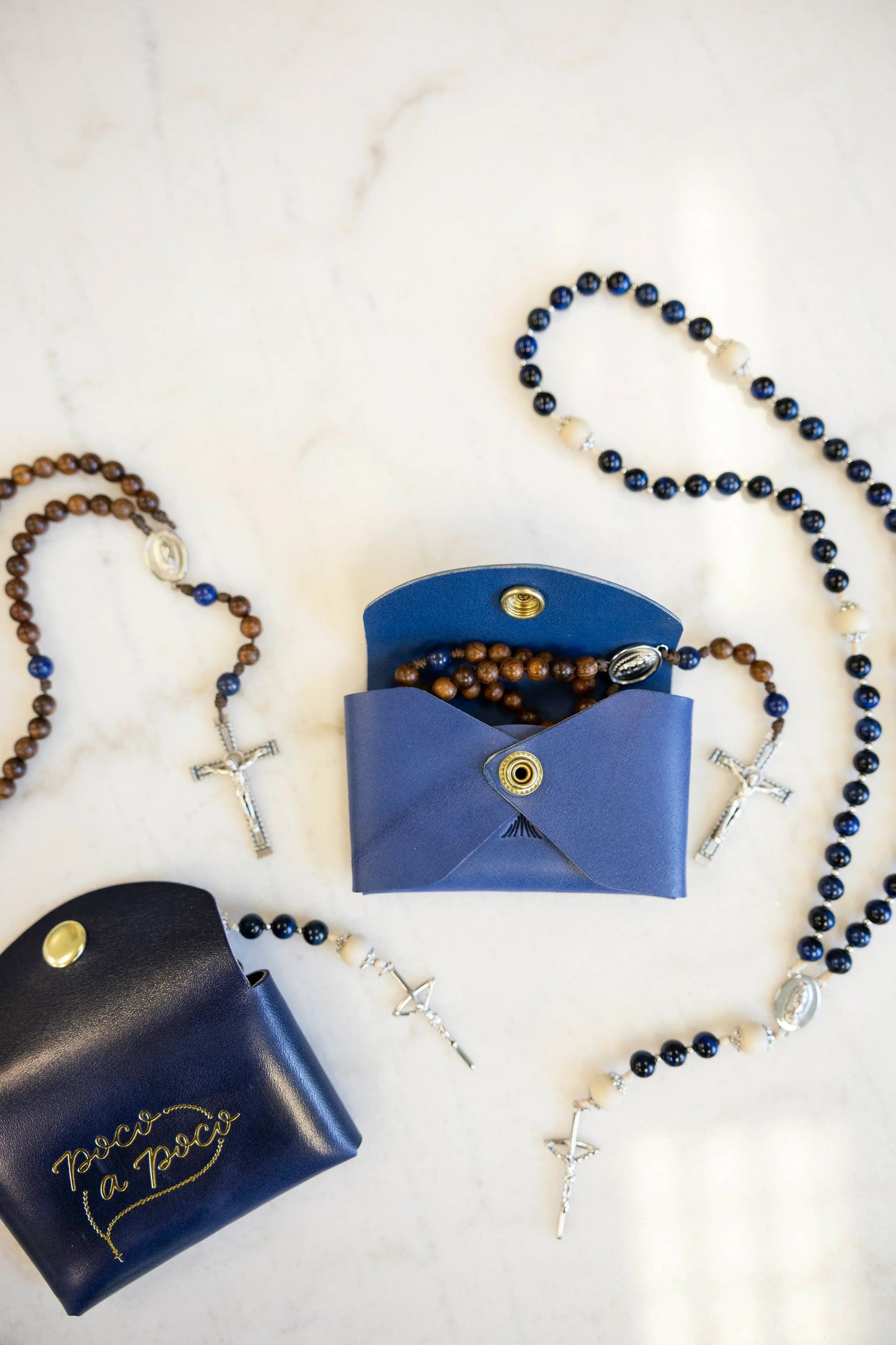 Poco a Poco Premium Leather Rosary Pouch