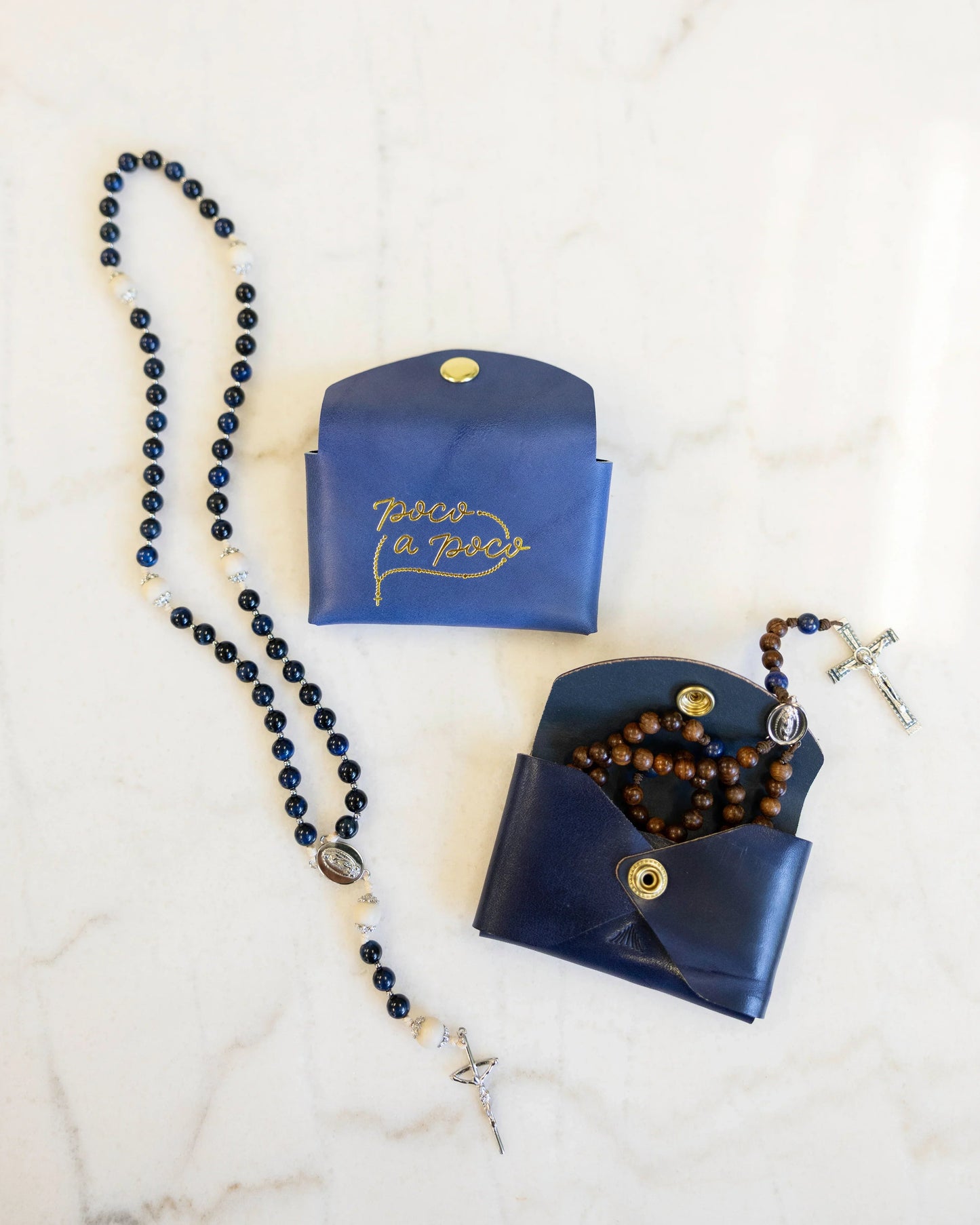 Poco a Poco Premium Leather Rosary Pouch