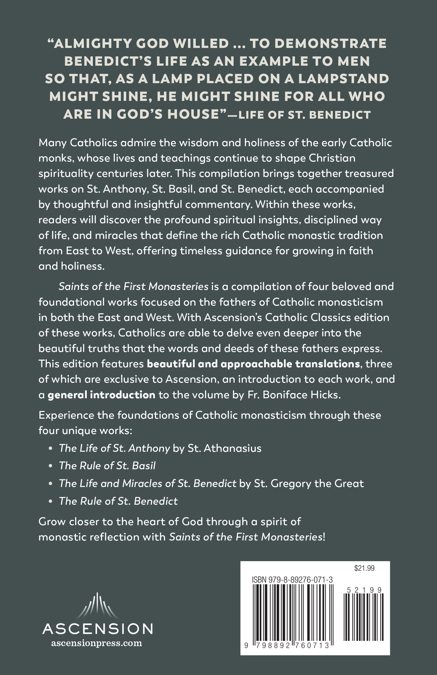 Saints of the First Monasteries (Catholic Classics)