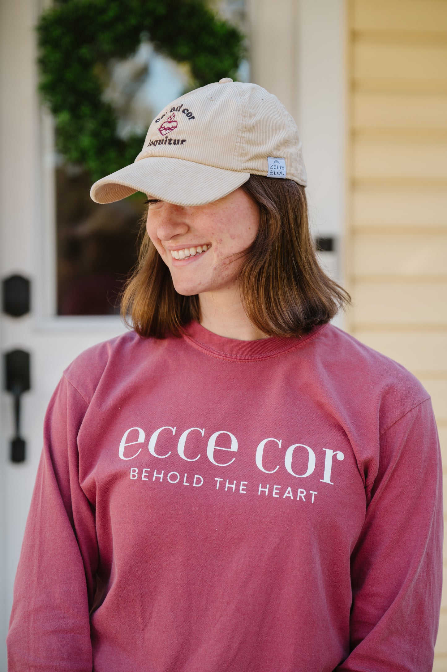 "Cor ad Cor Loquitur" / Sacred Heart of Jesus Corduroy Hat