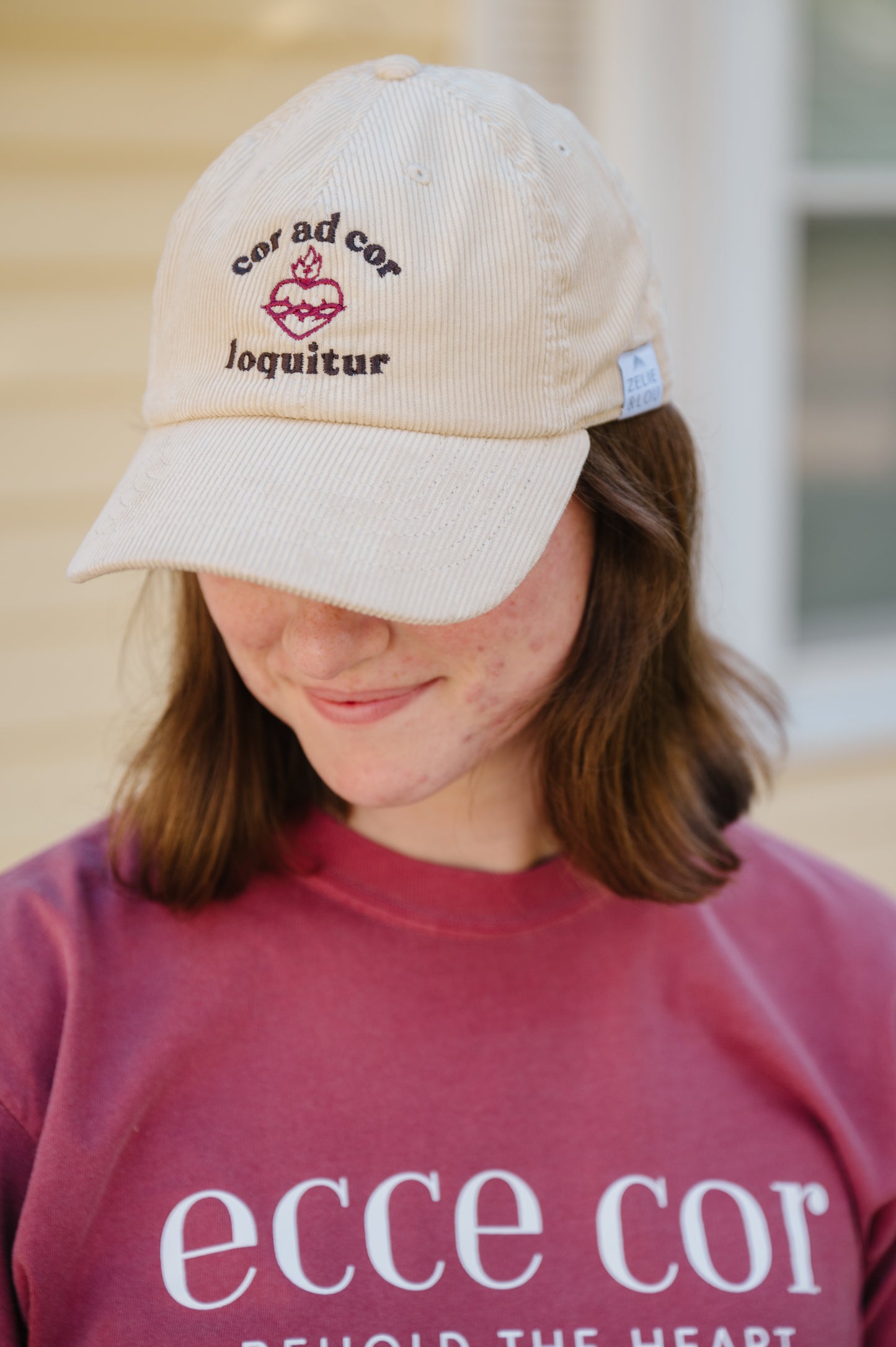 "Cor ad Cor Loquitur" / Sacred Heart of Jesus Corduroy Hat