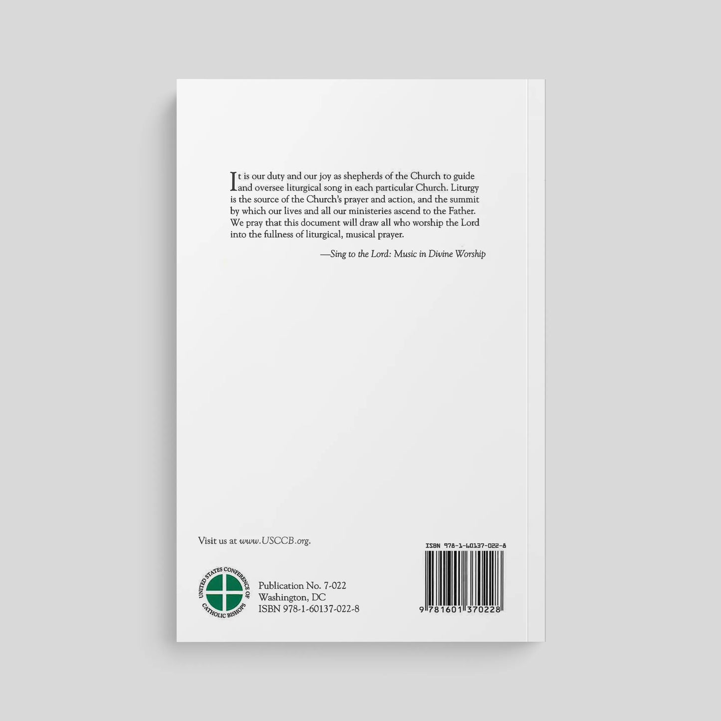 Sing to the Lord: Music in Divine Worship