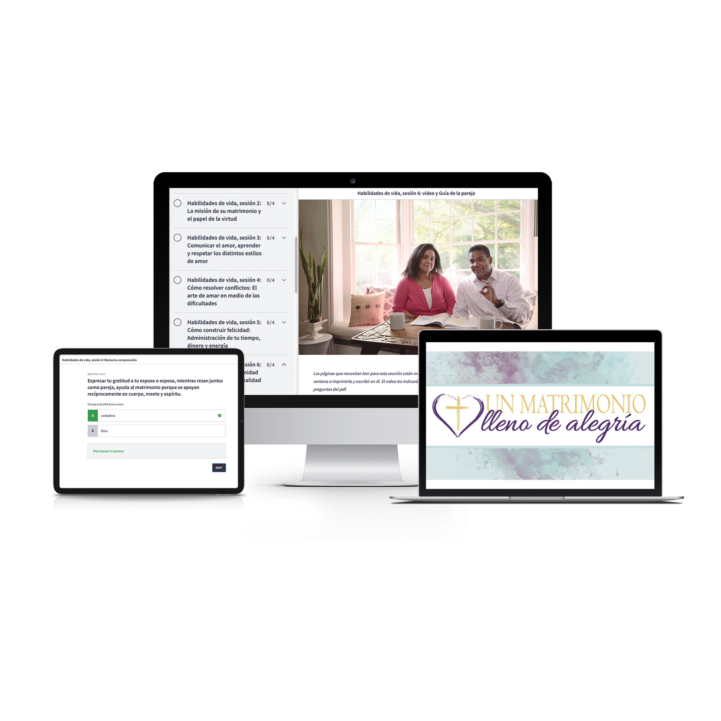 Curso de certificación Un matrimonio lleno de alegría (Habilidades de vida y Plan de Dios combinados)