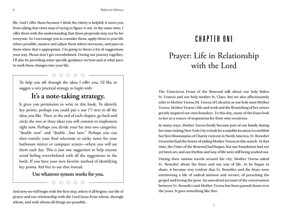 Chapter 1 introduction lay out for Habits for Holiness