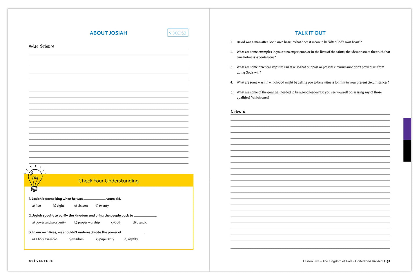 Venture: The Bible Timeline for High School, Student Pack only