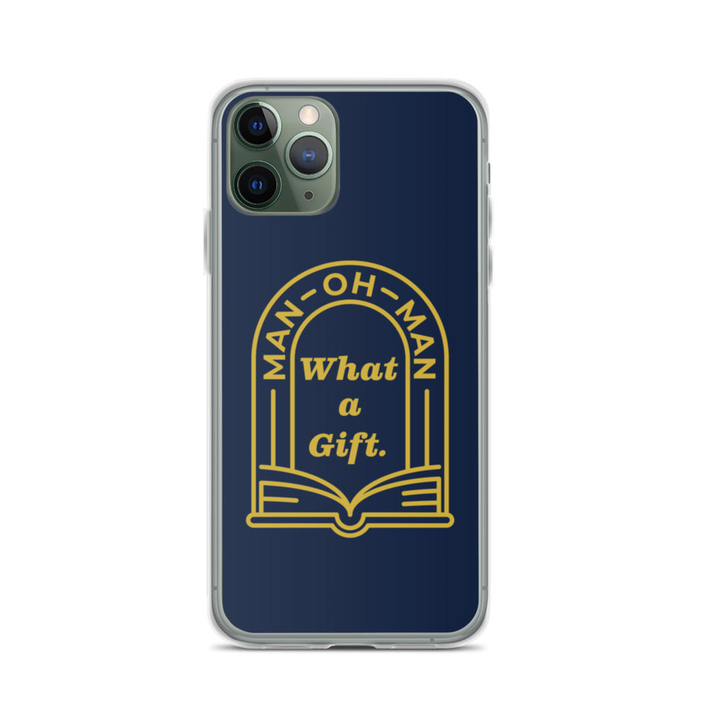 Man-oh-Man Bible in a Year iPhone Case - Navy