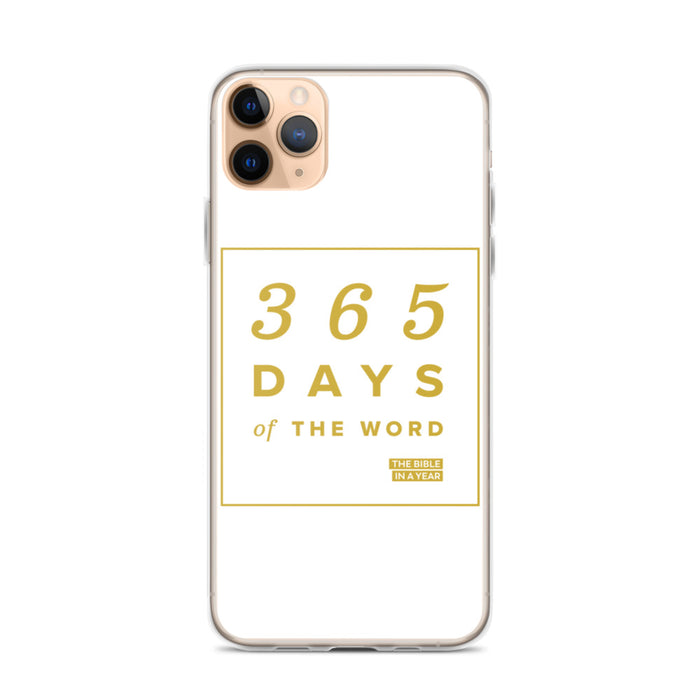 365 Days of the Word Bible in a Year iPhone Case – White