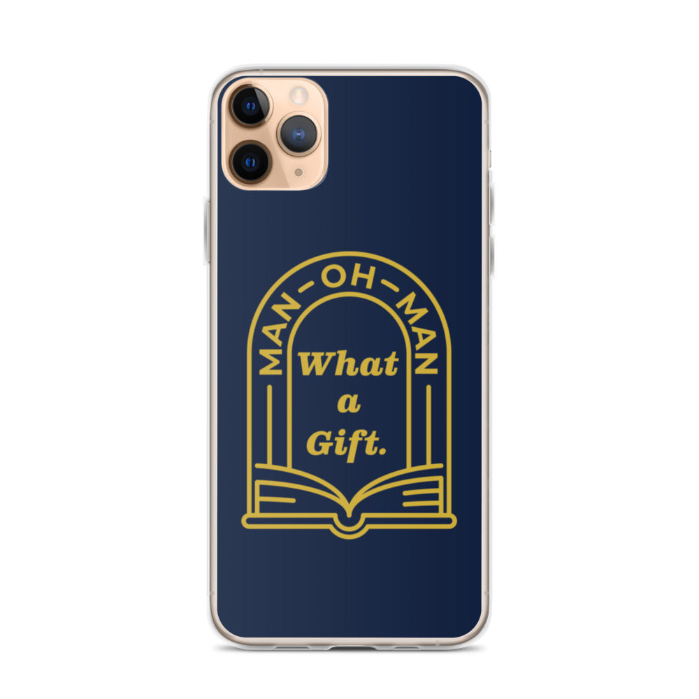 Man-oh-Man Bible in a Year iPhone Case - Navy
