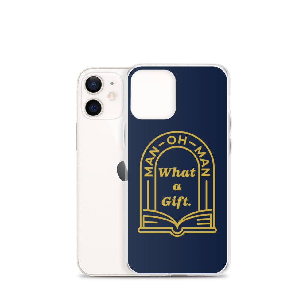 Man-oh-Man Bible in a Year iPhone Case - Navy