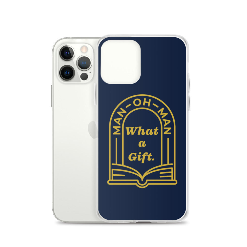 Man-oh-Man Bible in a Year iPhone Case - Navy