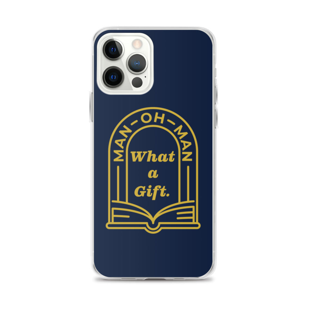 Man-oh-Man Bible in a Year iPhone Case - Navy