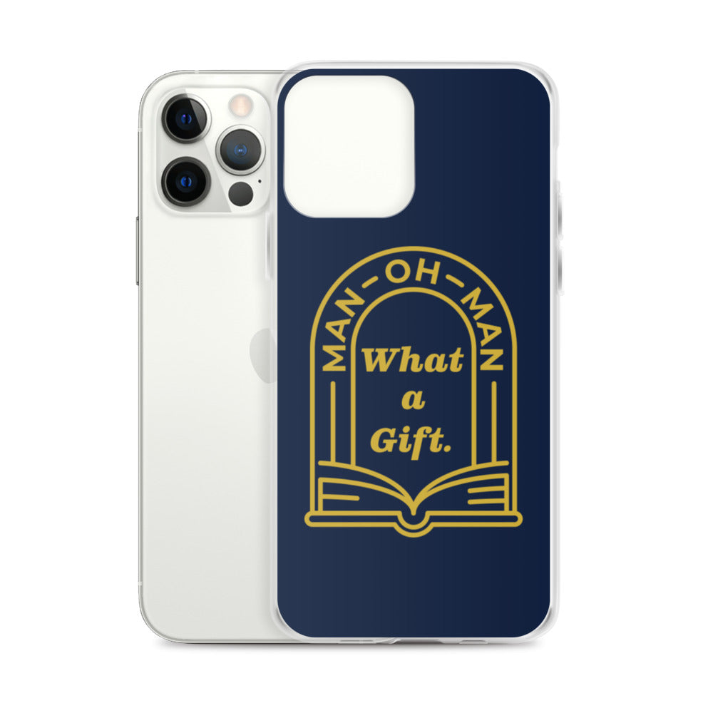 Man-oh-Man Bible in a Year iPhone Case - Navy