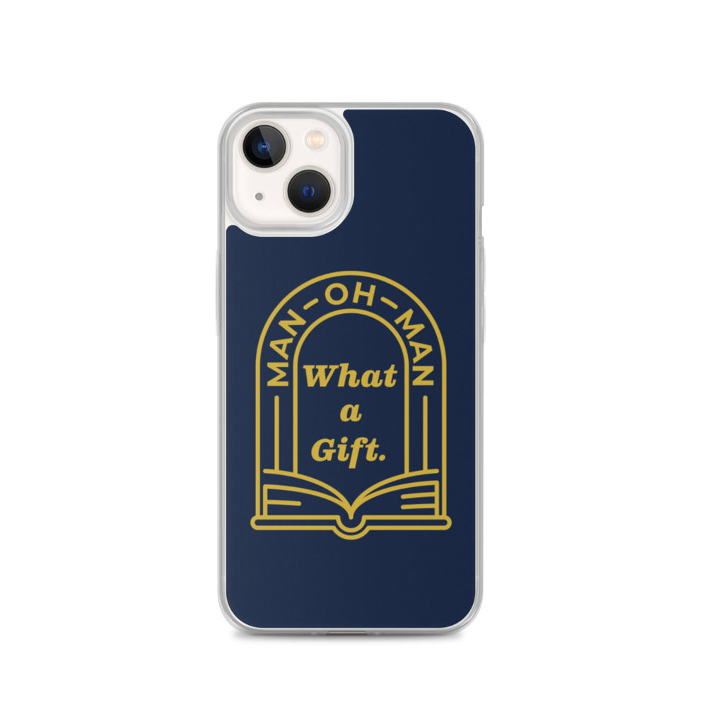 Man-oh-Man Bible in a Year iPhone Case - Navy
