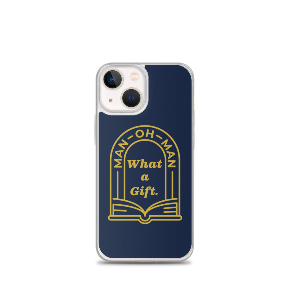 Man-oh-Man Bible in a Year iPhone Case - Navy