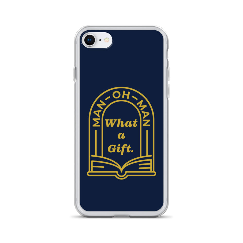 Man-oh-Man Bible in a Year iPhone Case - Navy
