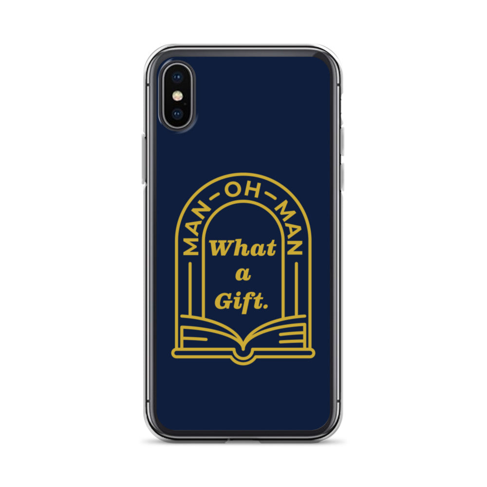 Man-oh-Man Bible in a Year iPhone Case - Navy