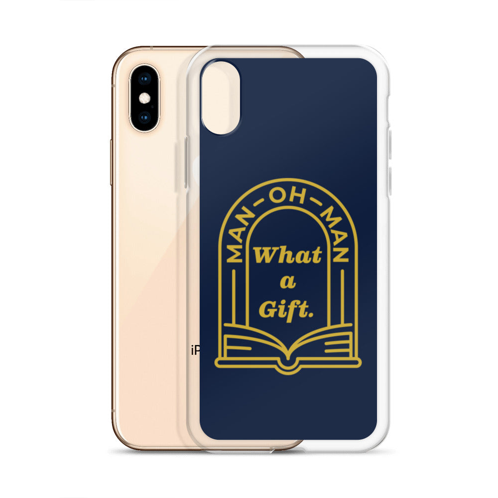 Man-oh-Man Bible in a Year iPhone Case - Navy