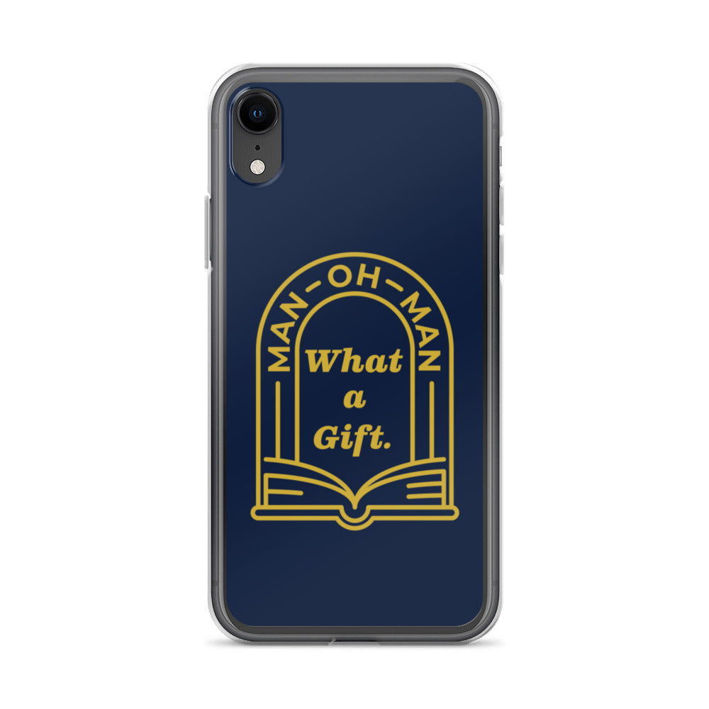 Man-oh-Man Bible in a Year iPhone Case - Navy