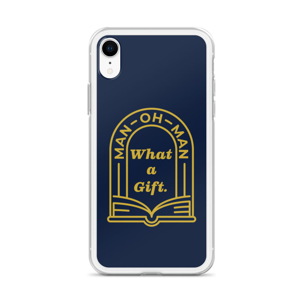 Man-oh-Man Bible in a Year iPhone Case - Navy