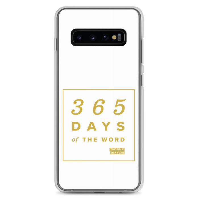 365 Days of the Word Bible in a Year Samsung Phone Case – White