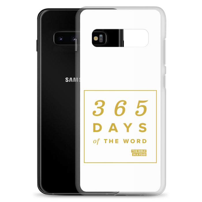 365 Days of the Word Bible in a Year Samsung Phone Case – White