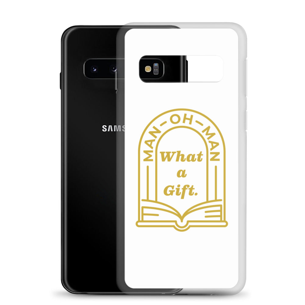Man-oh-Man Bible in a Year Samsung Phone Case - White