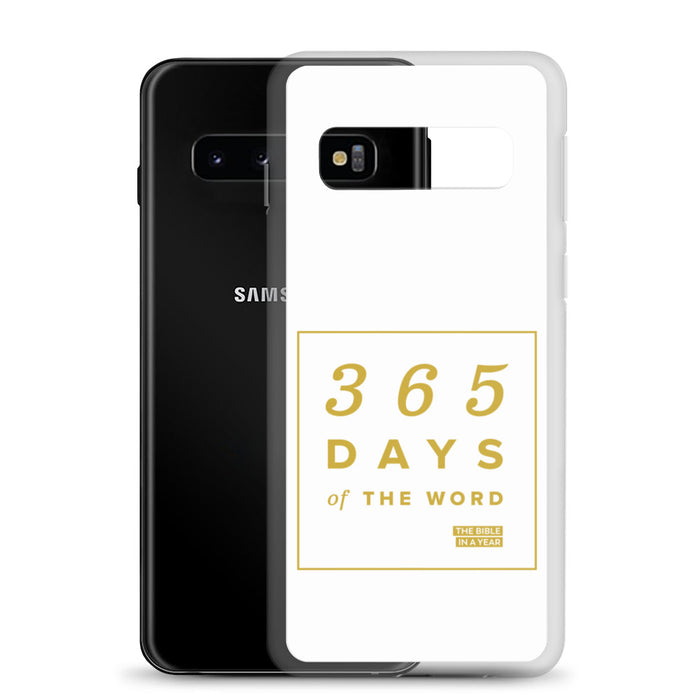 365 Days of the Word Bible in a Year Samsung Phone Case – White