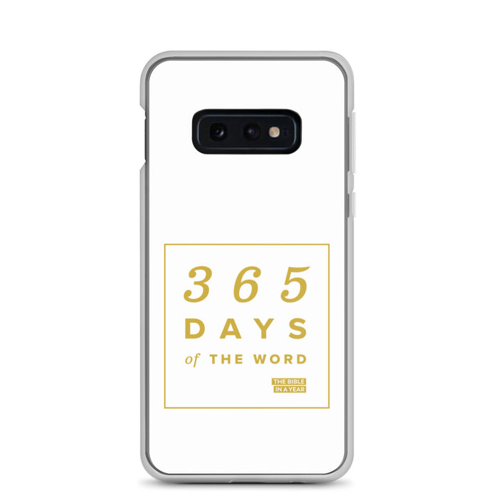 365 Days of the Word Bible in a Year Samsung Phone Case – White