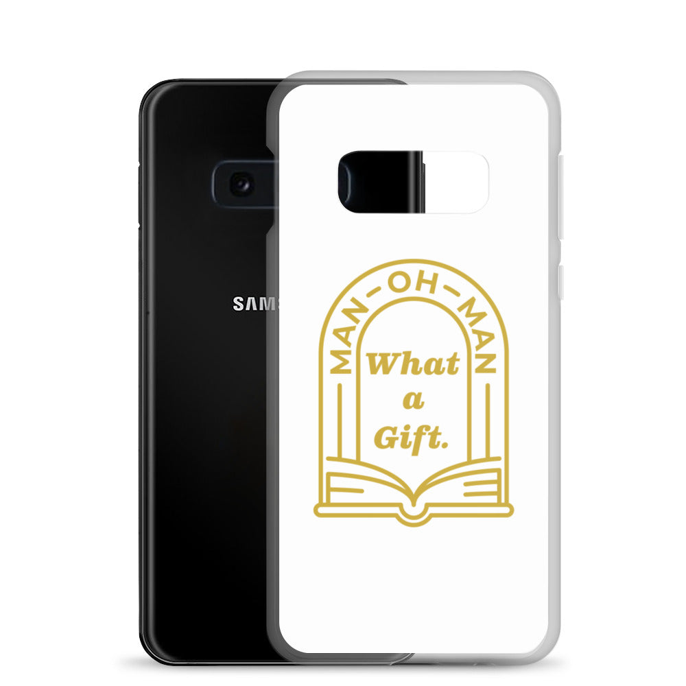 Man-oh-Man Bible in a Year Samsung Phone Case - White