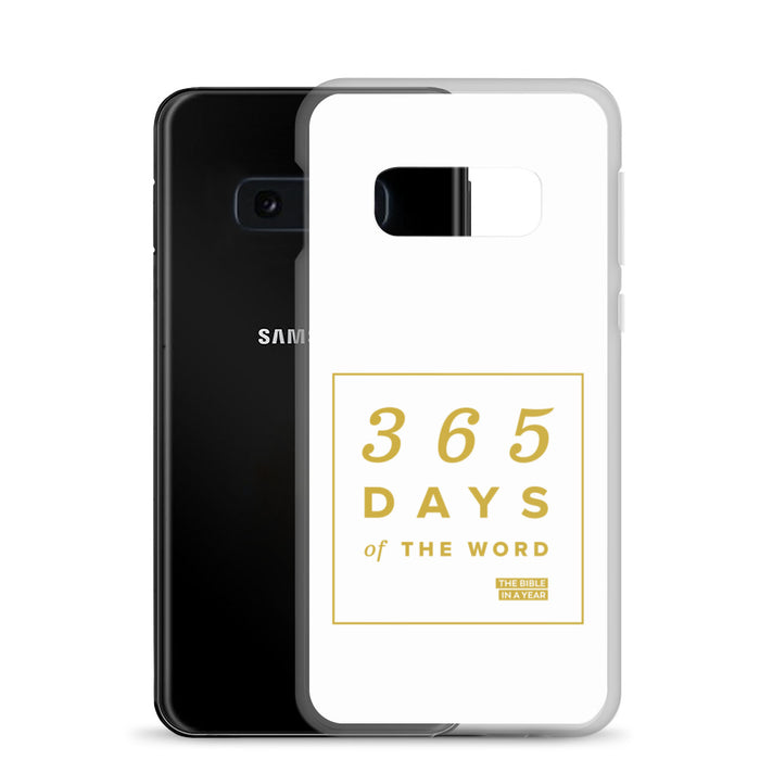 365 Days of the Word Bible in a Year Samsung Phone Case – White