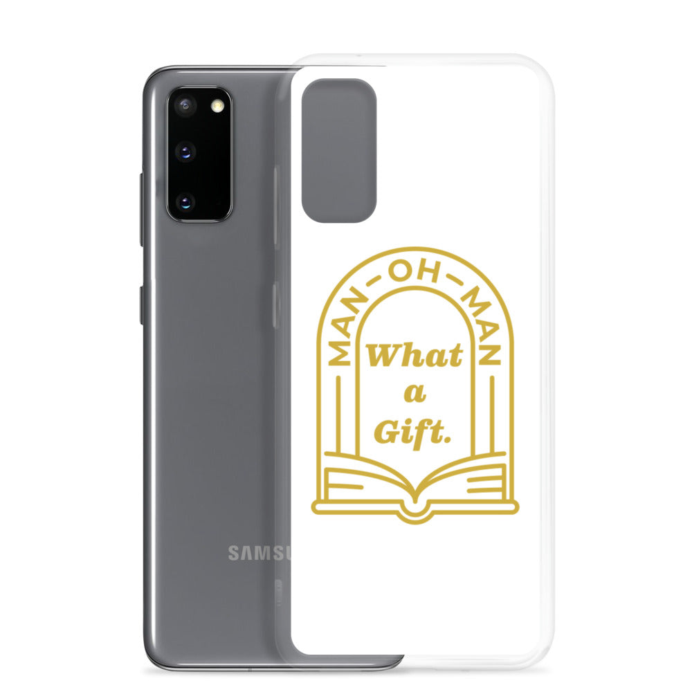 Man-oh-Man Bible in a Year Samsung Phone Case - White