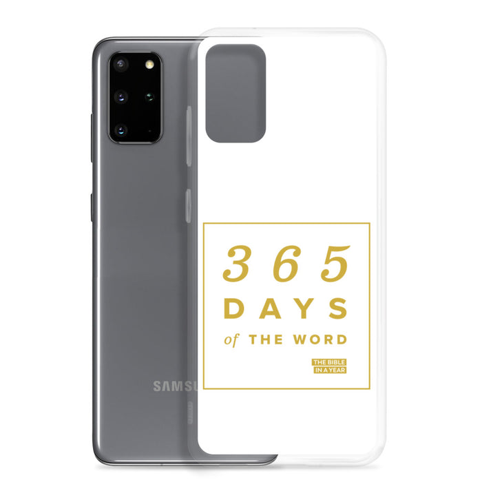 365 Days of the Word Bible in a Year Samsung Phone Case – White