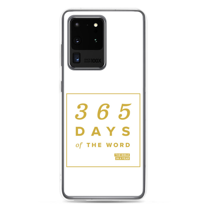 365 Days of the Word Bible in a Year Samsung Phone Case – White