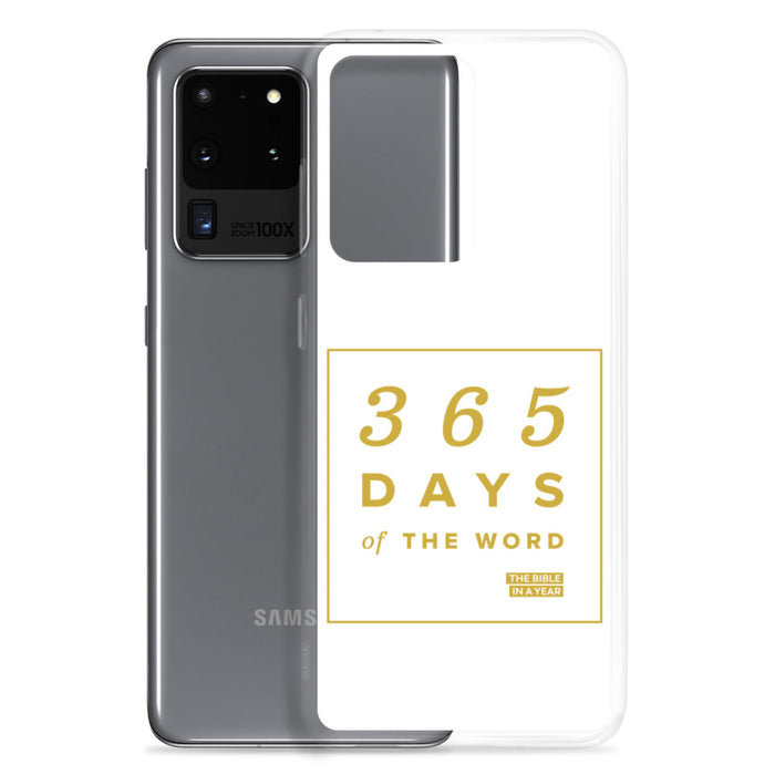 365 Days of the Word Bible in a Year Samsung Phone Case – White