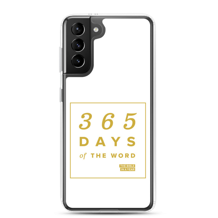 365 Days of the Word Bible in a Year Samsung Phone Case – White