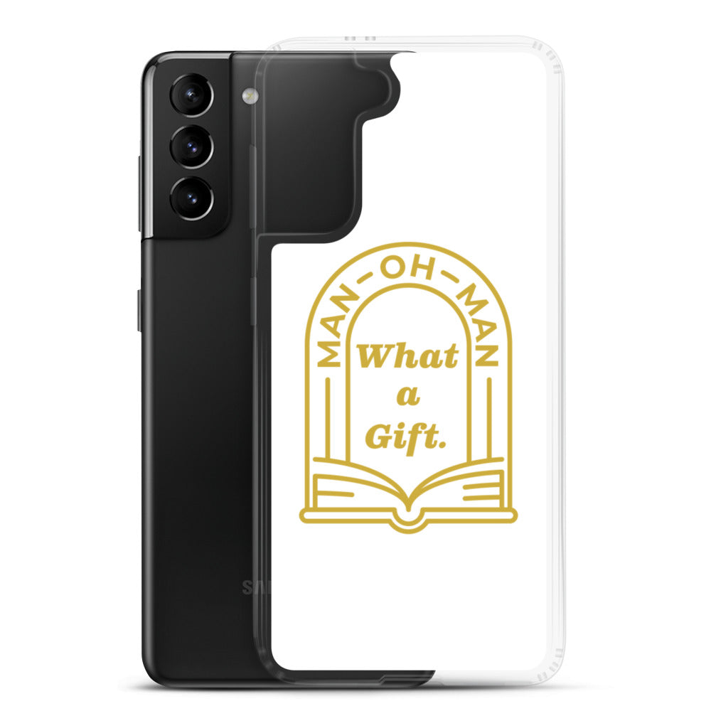 Man-oh-Man Bible in a Year Samsung Phone Case - White