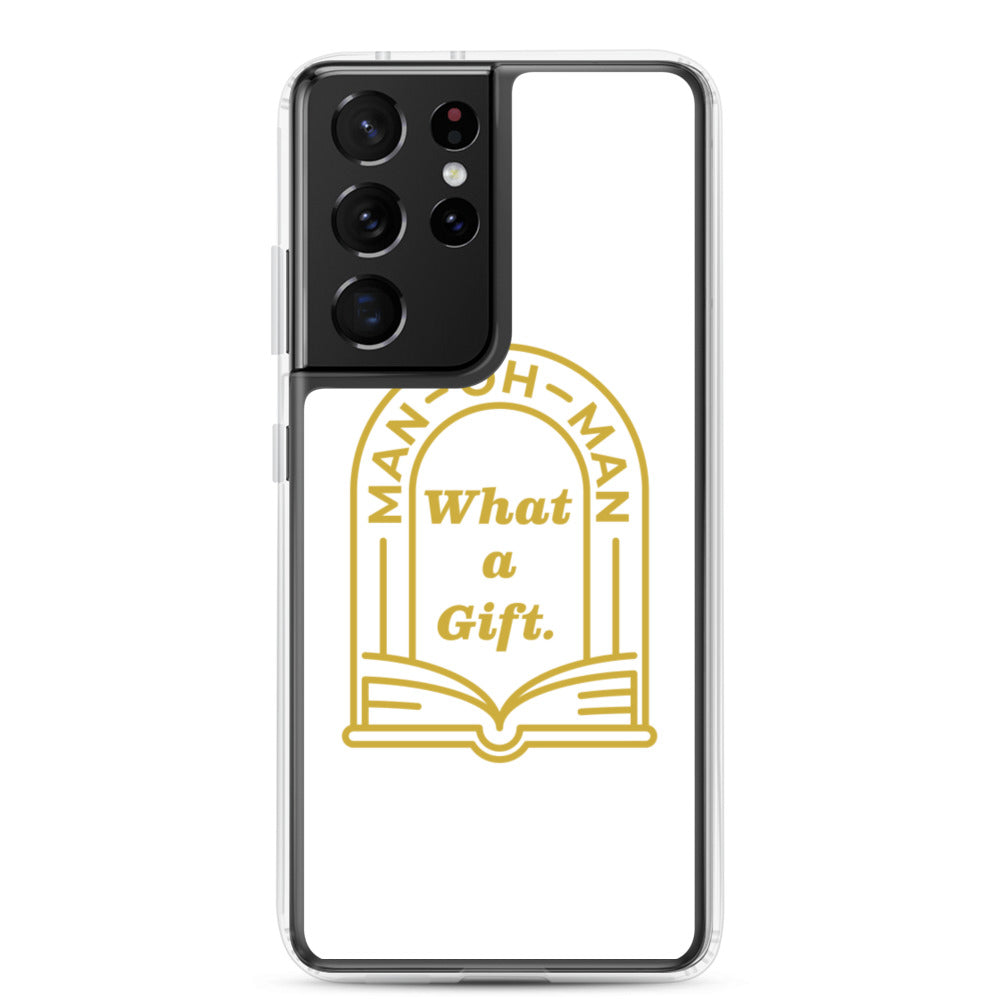 Man-oh-Man Bible in a Year Samsung Phone Case - White