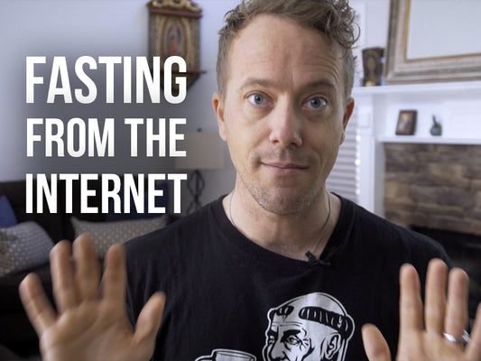 Matt Fradd with text, Fasting from the Internet