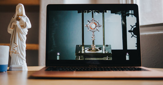 Adoration on a computer screen